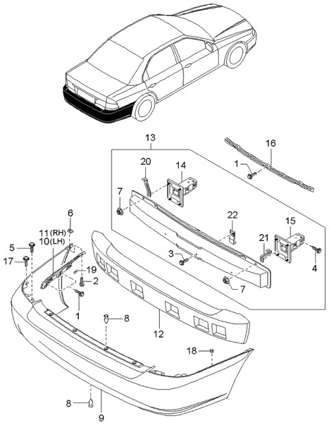 2004 Kia Optima  Bolt Diagram for 1125006203