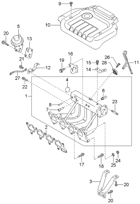 2003 Kia Optima  Stud Diagram for 1153308555