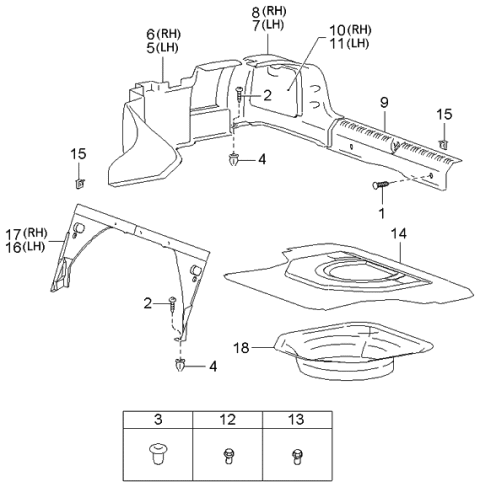 2004 Kia Optima Bolt Diagram for 1124606163