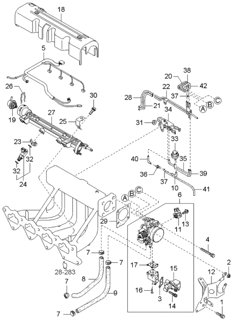 2005 Kia Optima  Bolt Washer Assembly Diagram for 1123308553