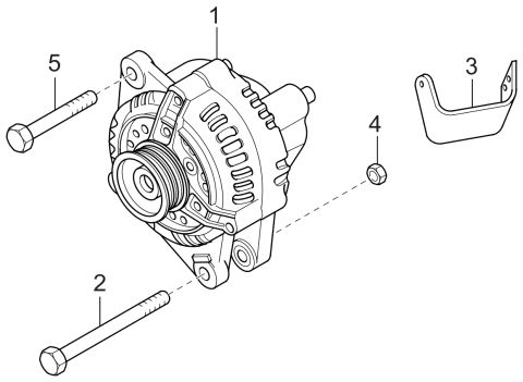 2000 Kia Optima  Alternator Assembly Diagram for 3730037405