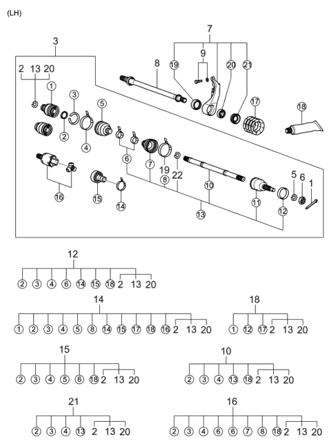2003 Kia Optima  Clip Diagram for 1463002900