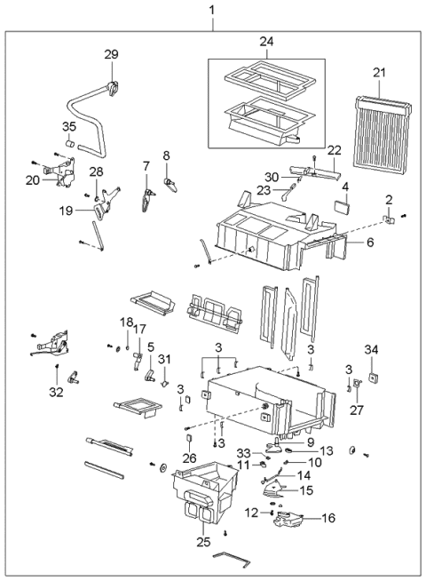 2001 Kia Optima  Arm-Air Bypass Door Diagram for 9721838000