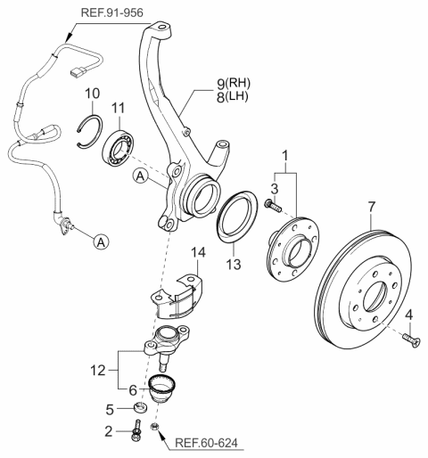 2002 Kia Optima  Screw-Machine Diagram for 1231006161