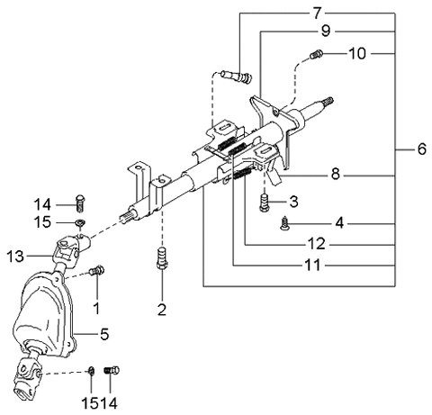 2002 Kia Optima  Bolt Diagram for 5641535000