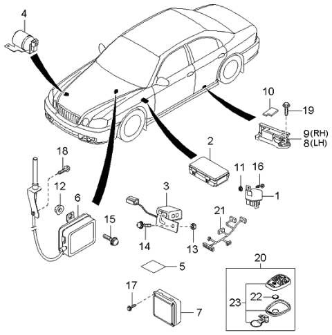 2002 Kia Optima  Relay-Power Diagram for 3916037100