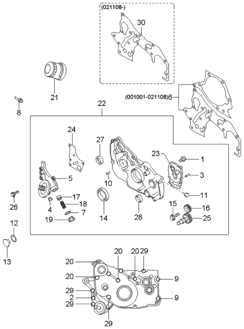 2000 Kia Optima  Bolt Diagram for 1140308406K