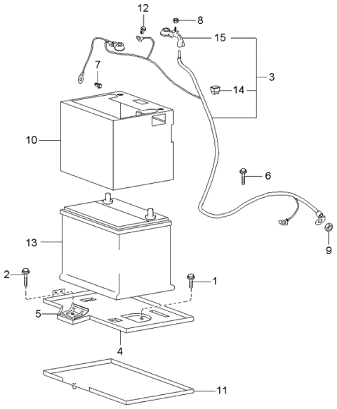 2004 Kia Optima  Bolt-Washer Assembly Diagram for 1129308353