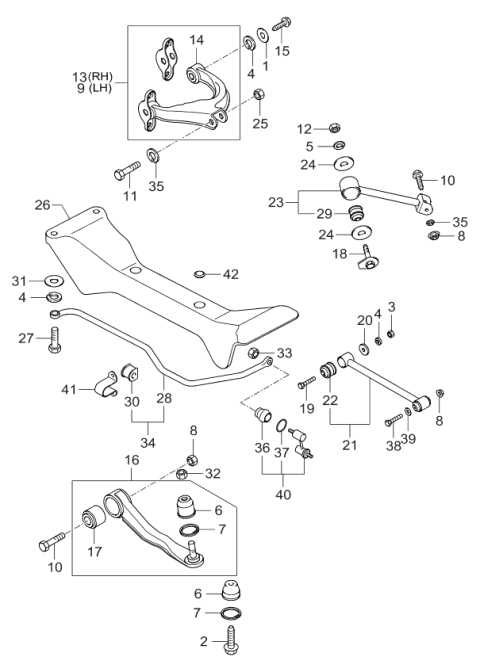 2003 Kia Optima  Stabilizer Bar-Rear Diagram for 5551138600