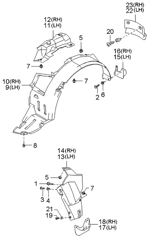 2003 Kia Optima  Screw-Tapping Diagram for 1249306203