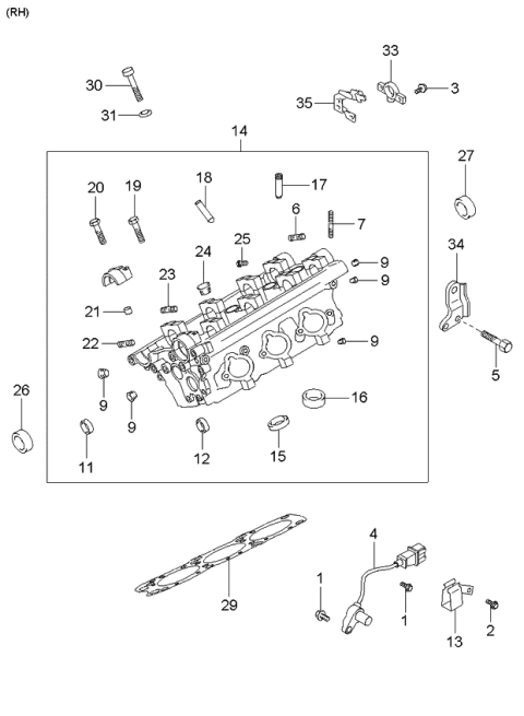 2000 Kia Optima  Cap-Sealing Diagram for 1573225001