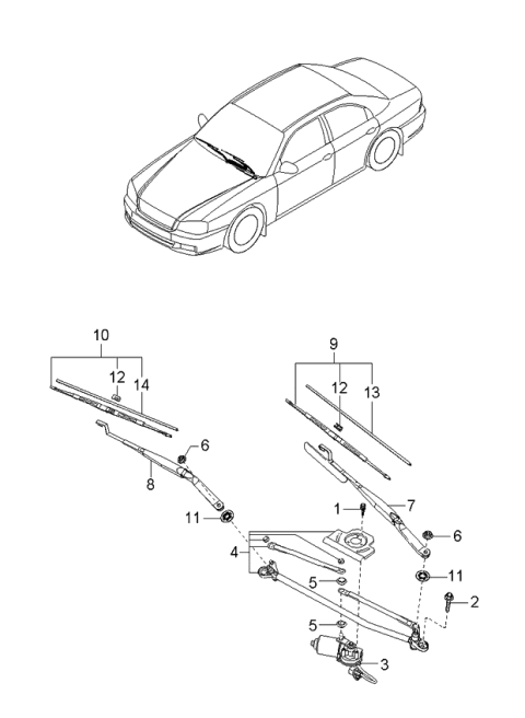 2001 Kia Optima  Bolt Diagram for 1123006161
