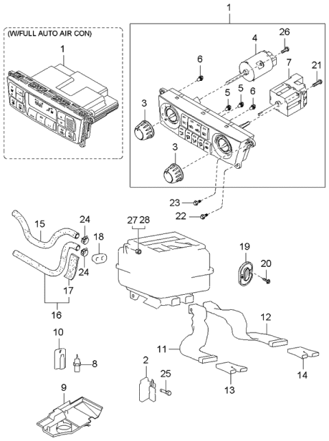 2000 Kia Optima  Pad Diagram for 9732338000