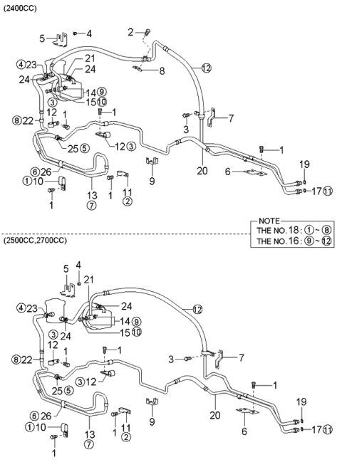 2001 Kia Optima Bracket-Tube Mounting(B) Diagram for 5723538000