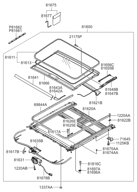 2007 Kia Optima  Seal Tape Diagram for 816232G000
