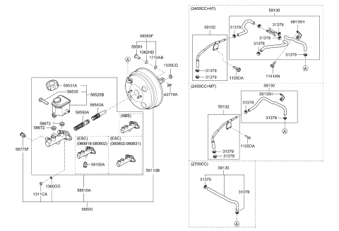 2008 Kia Optima  Clamp-Hose Diagram for 591353K100
