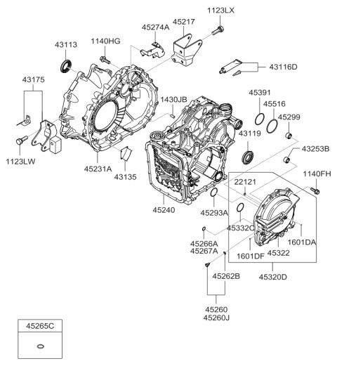 2006 Kia Optima  Ring-Seal Diagram for 452943A000