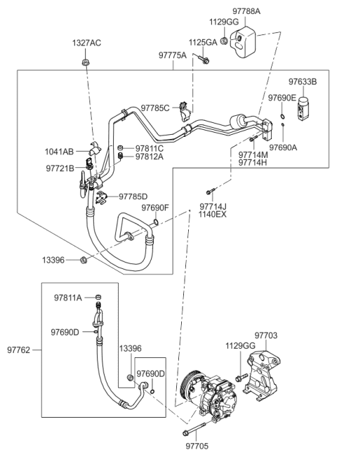 2007 Kia Optima  Clip Diagram for 977852G110