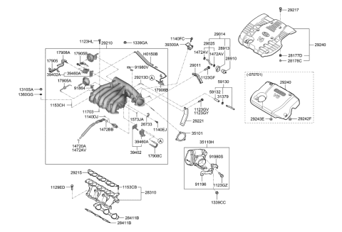 2008 Kia Optima  Gasket-Surge Tank Diagram for 292153E000