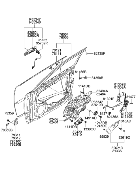 2007 Kia Optima  Bolt Diagram for 814563F000