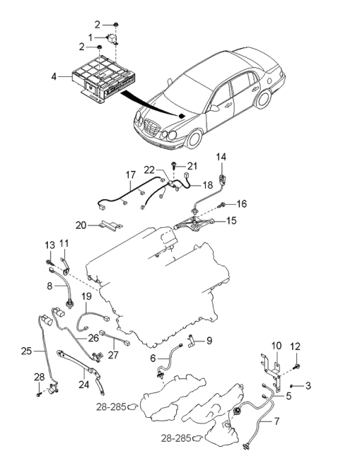 2006 Kia Amanti  Bolt Diagram for 1140310163
