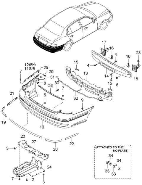 2006 Kia Amanti Screw-Tapping Diagram for 1249206203