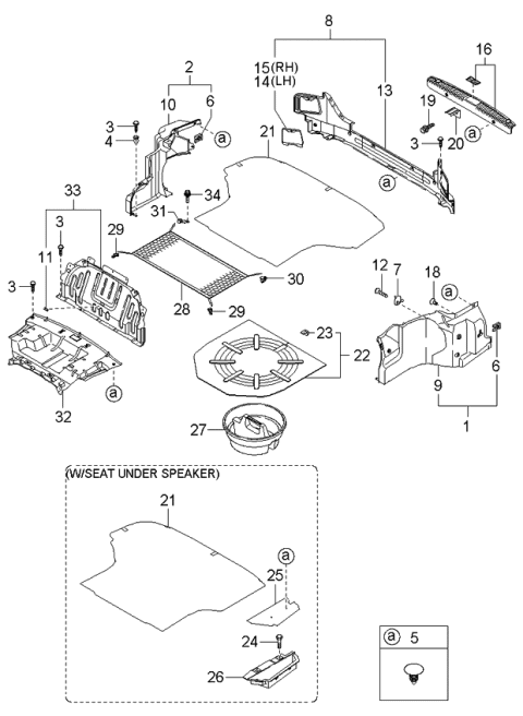 2006 Kia Amanti M/SCREW Diagram for 1229406253