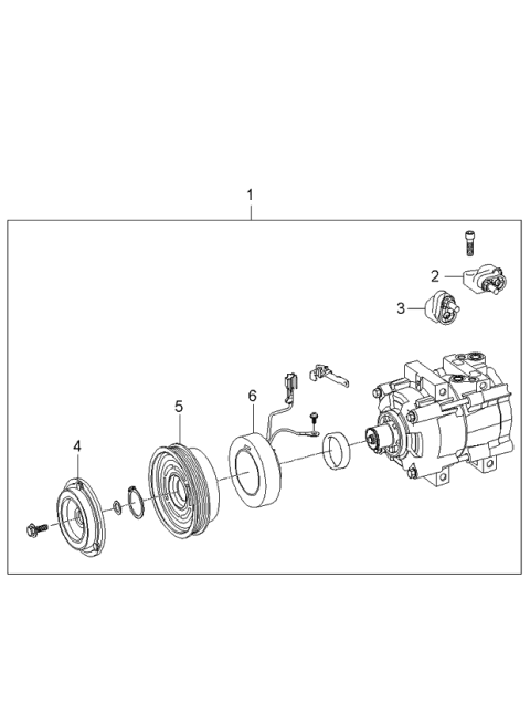 2004 Kia Amanti  Air Conditioner Compressor Assembly Diagram for 9770139882