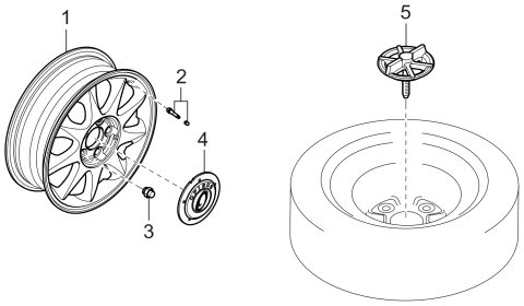 2004 Kia Amanti  Wheel Assembly-Aluminum Diagram for 529103F000