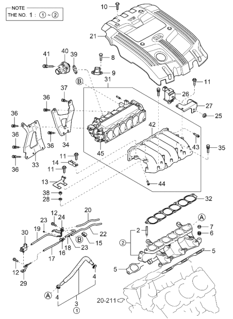 2006 Kia Amanti Sensor Assembly-Map Diagram for 3930038100