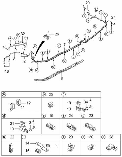 2006 Kia Rondo  Hose-Vacuum Diagram for 591311D000