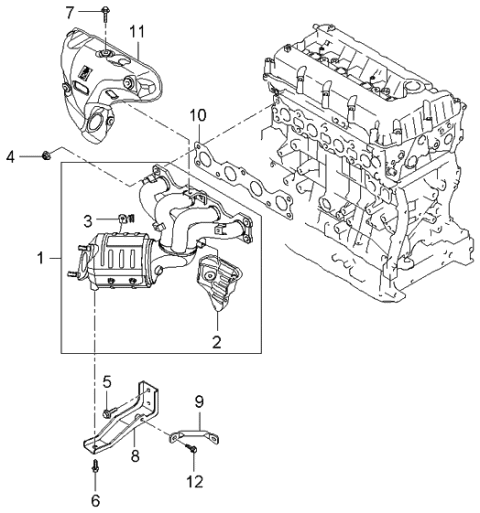 2006 Kia Rondo  Stay-Pipe Diagram for 2852925100
