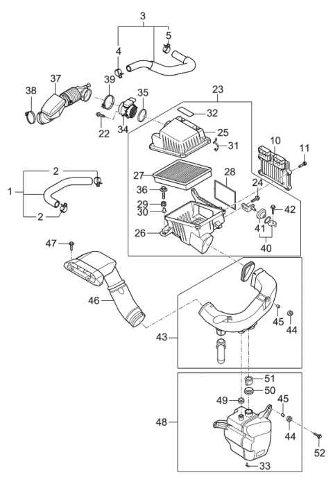 2006 Kia Rondo  Hose-PCV Diagram for 2672025000