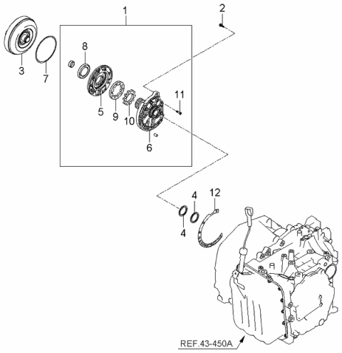 2006 Kia Rondo  Converter Assembly-Torque Diagram for 4510039024
