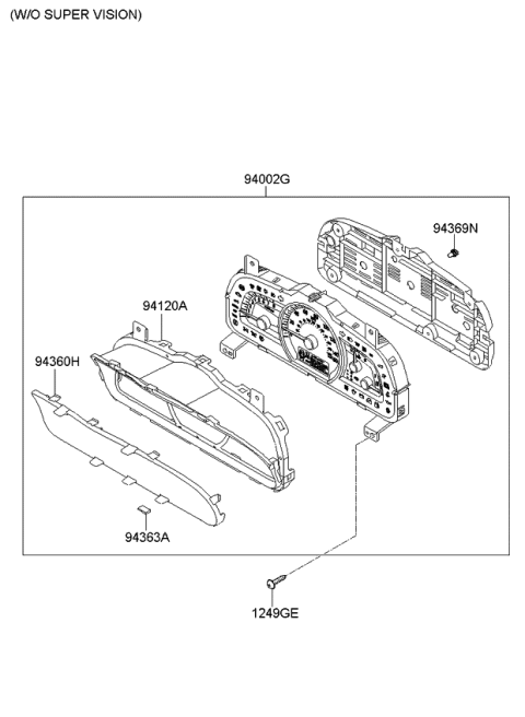 2009 Kia Borrego  Plate-Window Diagram for 943702J000