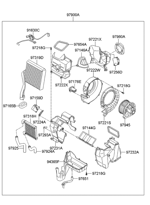 2010 Kia Borrego Case-LH Diagram for 979592J000