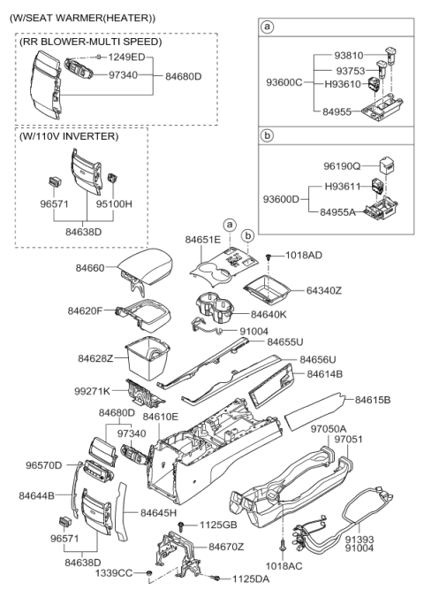 2009 Kia Borrego  Duct-Rear Air VENTILATOR LH Diagram for 970602J100