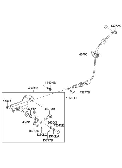 2012 Kia Borrego  Rod Assembly-Shift Diagram for 467832J000