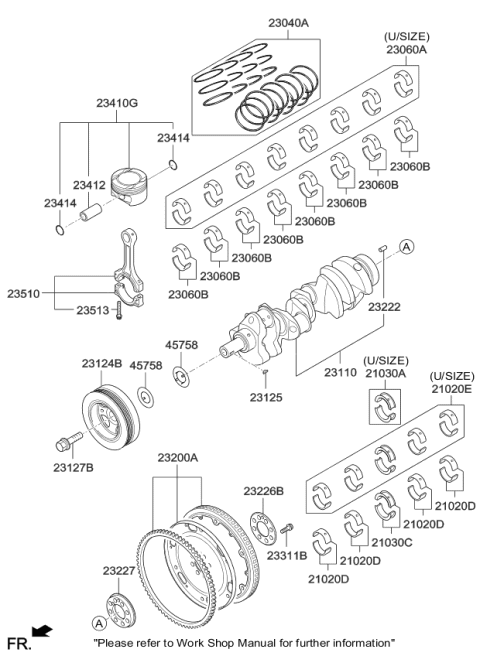 2009 Kia Borrego  Bolt-Connecting Rod Diagram for 235133F300