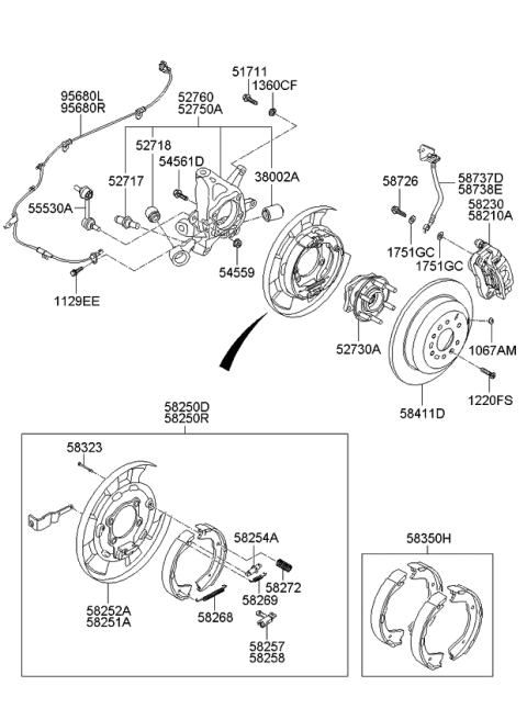 2008 Kia Borrego  Bolt-Hose Conncting Diagram for 587261G000