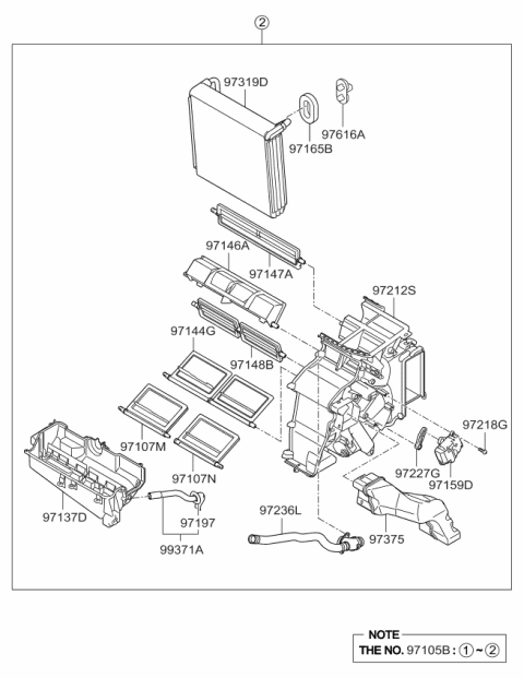 2008 Kia Borrego Door Assembly-Temperature Left Diagram for 972132J000