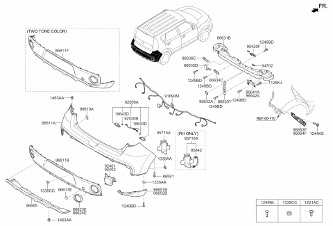 2018 Kia Soul Unit Assembly-Bsd, RH Diagram for 95821B2000