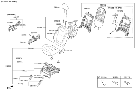 2019 Kia Soul  Pac K Diagram for 88460B2200KGY