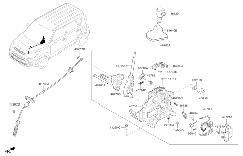 2019 Kia Soul  Cover Diagram for 467183R000