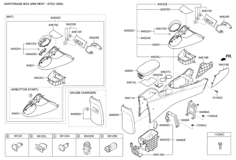 2017 Kia Soul Tray-Storage Box Diagram for 84634B2000EGA