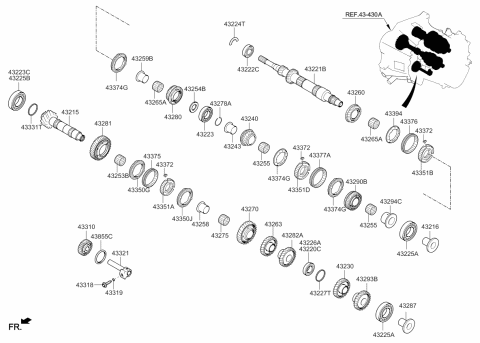 2018 Kia Soul  Gear Assembly-3RD Speed Diagram for 4326026200
