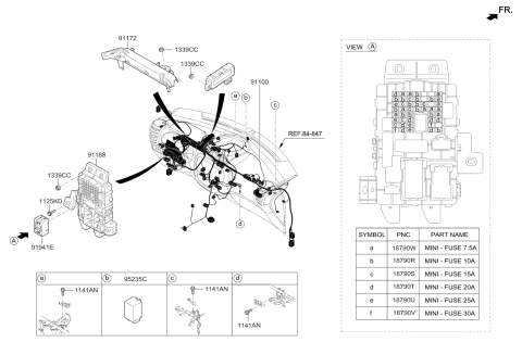 2017 Kia Soul  Wiring Assembly-Main Diagram for 91022B2080