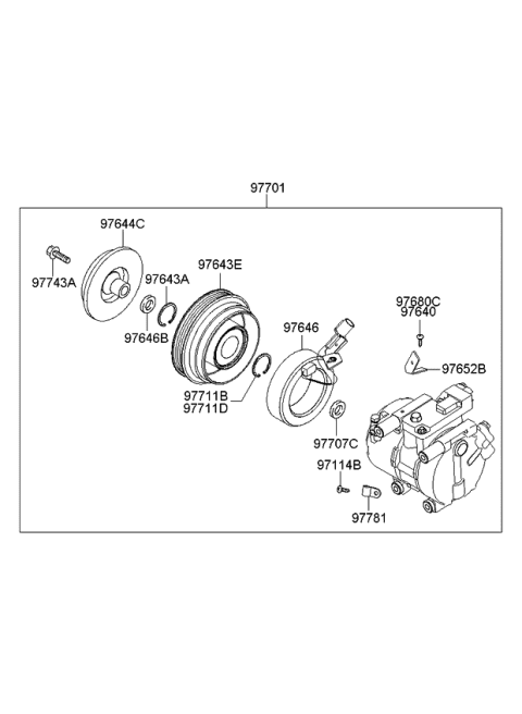 2008 Kia Rio  Ring-Snap Diagram for 976451J000