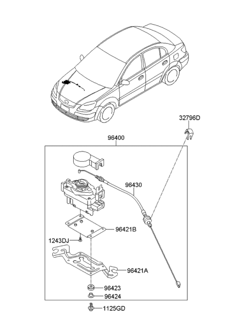 2009 Kia Rio  Bolt Diagram for 964911E000