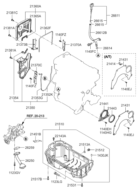 2006 Kia Rio  Plug-Oil Drain Diagram for 2151223001